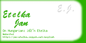 etelka jan business card